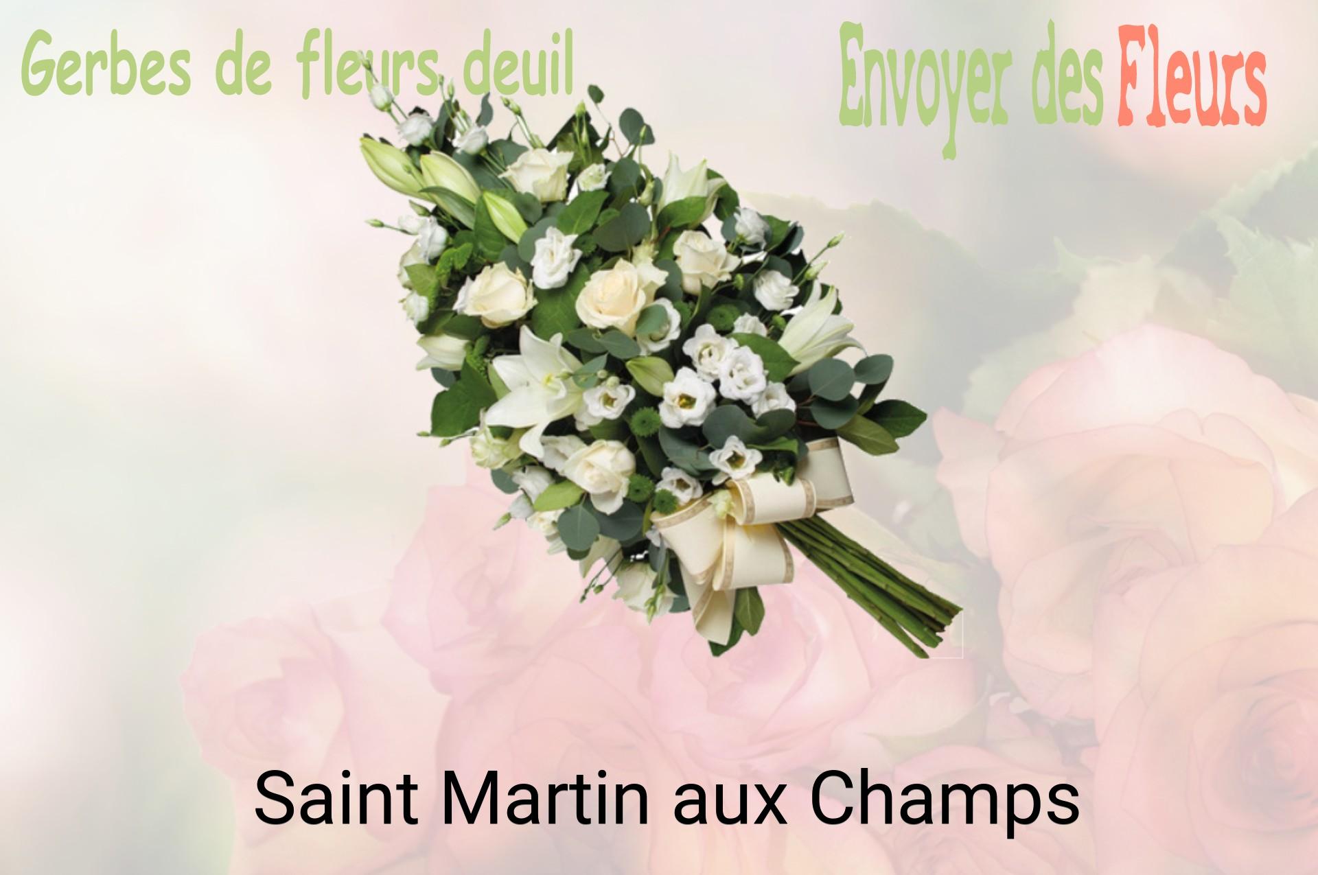 Gerbe de fleurs de deuil livrée à Saint-Martin-aux-Champs